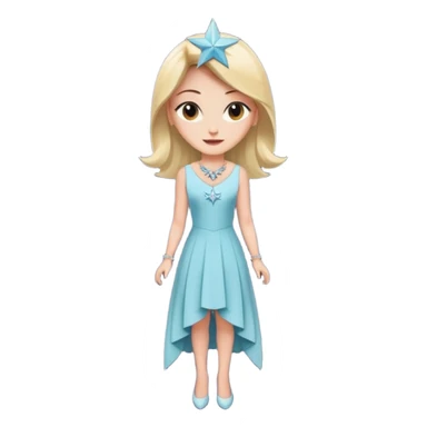 Elegant star mascot illustration inspired by a beauty brand logo, 4-pointed elongated star, sophisticated and minimal flat design, subtle feminine eyelashes, confident soft smile, in hex #250055 sticker