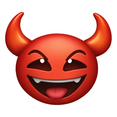 😄 with devil horns and red sticker
