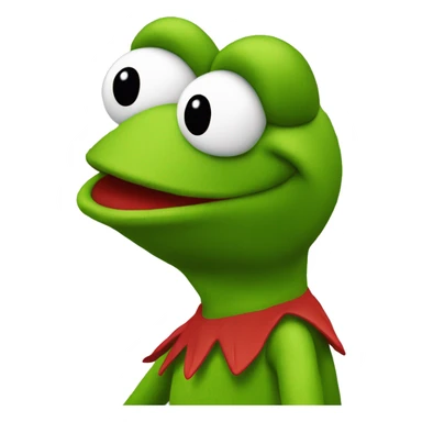 Red-Colored Kermit The Frog sticker