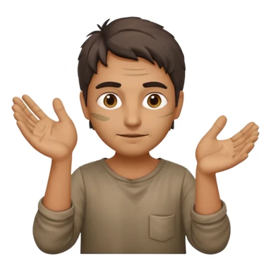 Emoji portrait of a Greek potter. Simple clothes, hands and face smudged with clay, focused expression. sticker