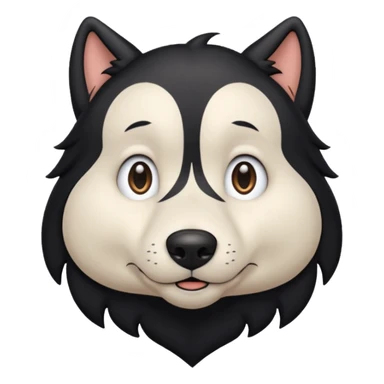 zoobie com cabelo preto wolfcut com olhos caidos sticker