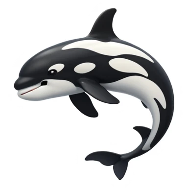 Make an orca swimming powerfully sticker