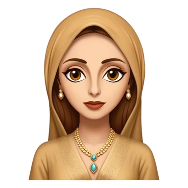 Cinematic Realistic Fairuz Portrait Emoji, depicted as an iconic Lebanese singer with graceful soulful expression and elegant attire, rendered with lifelike textures and warm radiant lighting that captures her timeless musical allure. sticker