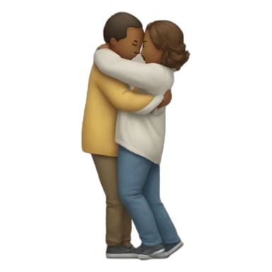 Deux personne qui se font un calin sticker