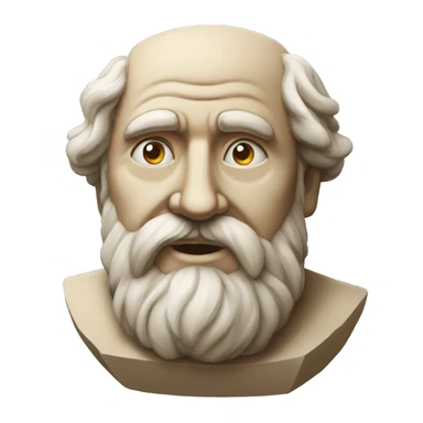 archimedes face in stone  sticker