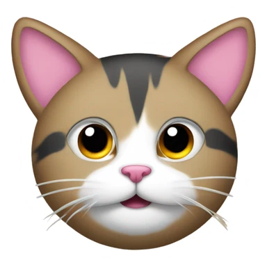 furry cat face sticker