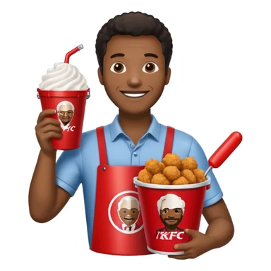 Black man with kfc bucket and dildo sticker