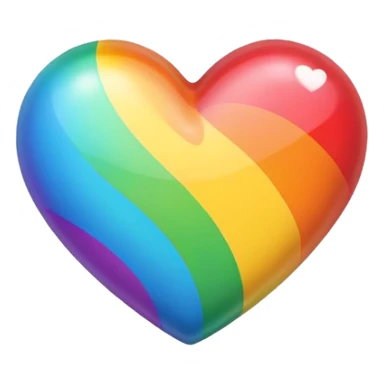 pride rainbow heart emoji sticker