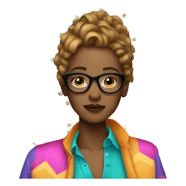 a fashion and colorful person  sticker