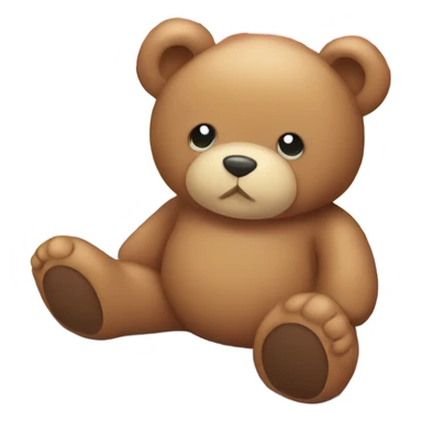 Teddy bear on picnic blanket  sticker