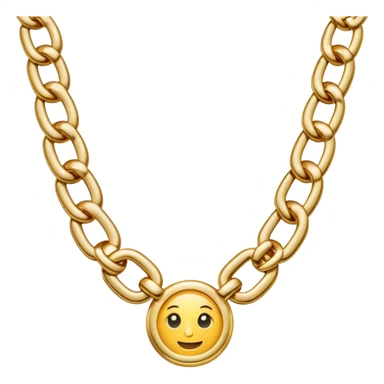 Gold necklace sticker