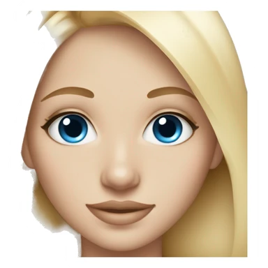 skin care, blonde girl with Blue Eyes  sticker