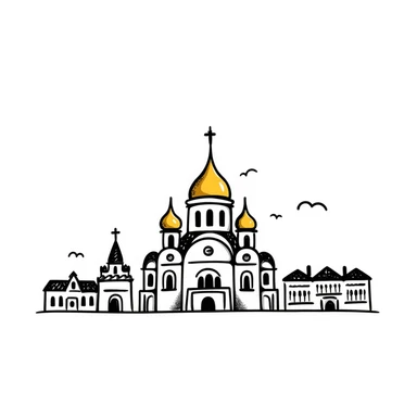 Kyiv skyline with Saint Sophia Cathedral sticker