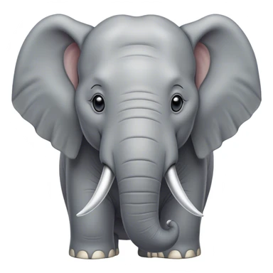Cinematic Noble Elephant Portrait Emoji, Poised and regal, with a massive, majestic build and a smooth, well-groomed gray hide adorned with gentle wrinkles and proud tusks, deep-set soulful eyes, Simplified yet sharp and sophisticated features, highly detailed, glowing with a soft, dignified glow, high shine, intelligent and gentle, stylized with an air of ancient wisdom, focused and attentive, soft glowing outline, capturing the essence of a watchful and confident giant, so majestic it feels as though it could trump out of the screen with effortless authority! sticker