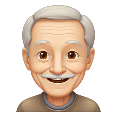 smiling old man portrait sticker
