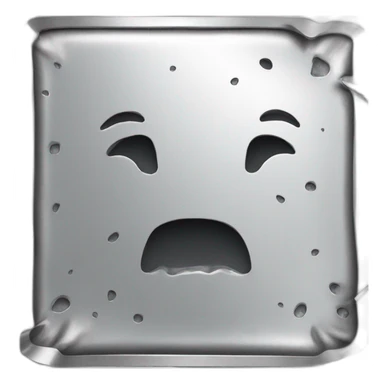 piece of aluminum with burn marks sticker