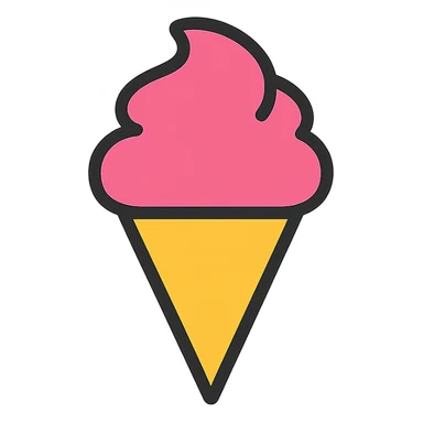 An ice cream cone sticker