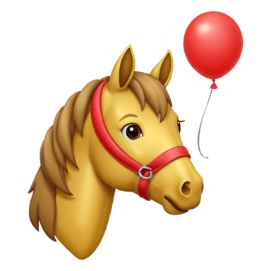 HORSE with the mouth of a balloon in it’s mouth sticker