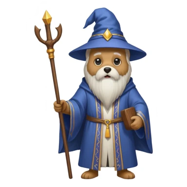 Dog wizard sticker