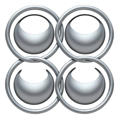 4 circles next to each other conected that looks like audi logo sticker