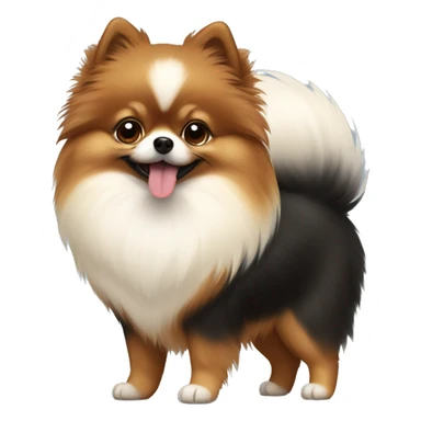 tricolor pomeranian sticker