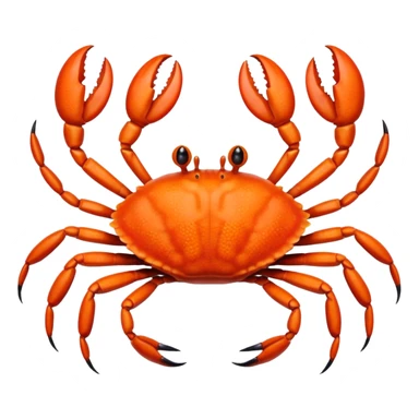A crab with a total of eight legs sticker