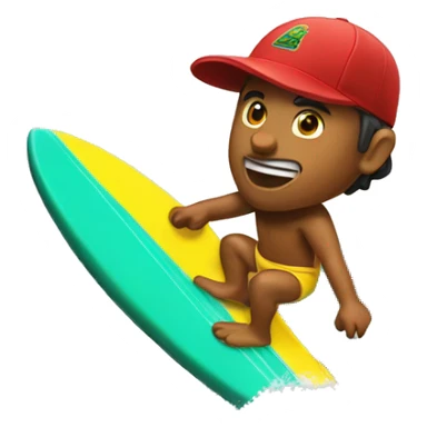 camaron surfeando sticker