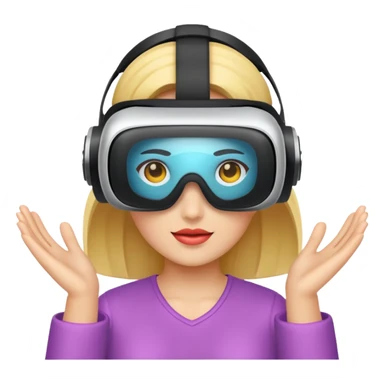 VR wear woman sticker