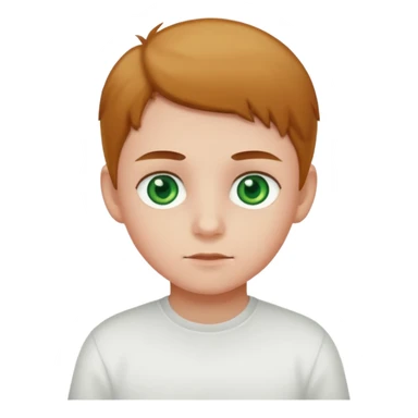 green eyed, white shirt kid sticker