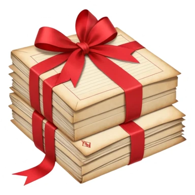 A beautifully arranged Stack of aged letters, tied with a red ribbon, envelopes, corespondence, aesthetic, red petals around, mail sticker