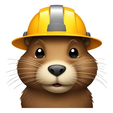 beaver in a construction helmet sticker