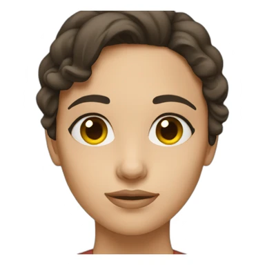 young brunette woman thinking sticker