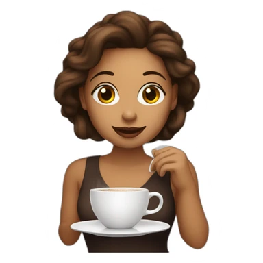 tara drinks coffee sticker
