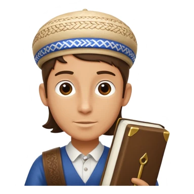 Cycle rider carrying torah sticker