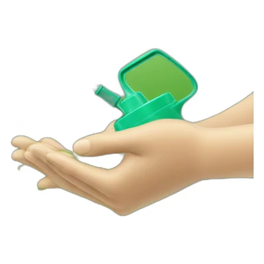 hands sprayer for garden sticker