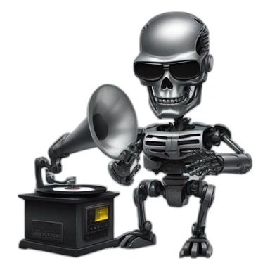 terminator with a phonograph sticker