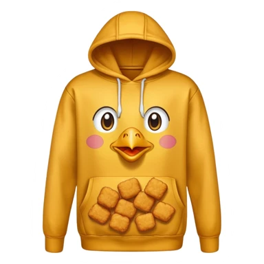 Chicken nugget hoodie  sticker