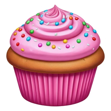 Pink sparkle Muffin sticker