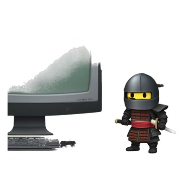katana and old japan computer sticker