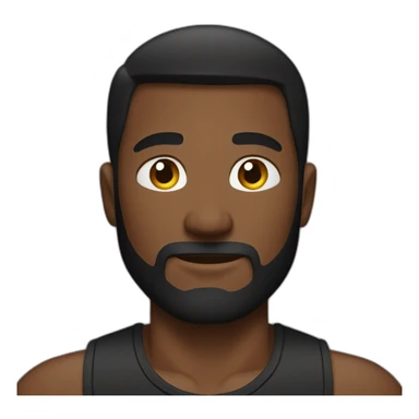 man wearing black with muscles sticker