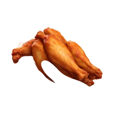 hand holding a chicken wing sticker