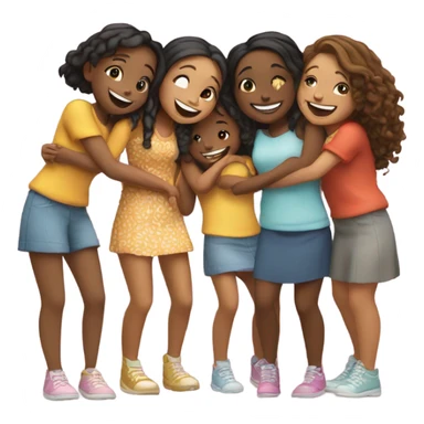 Girls bestie sticker