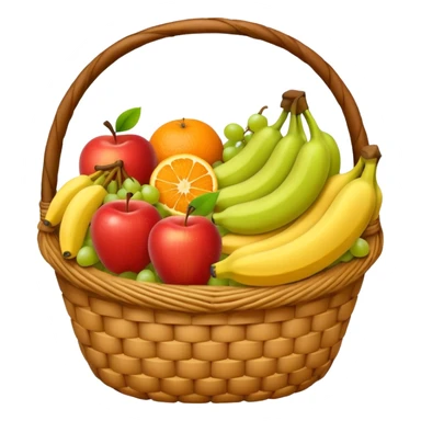4 types of fruit in the basket sticker