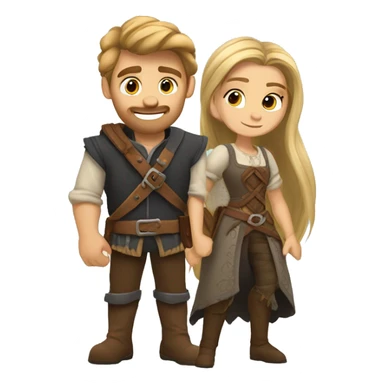 Rapunzel and flin raider sticker