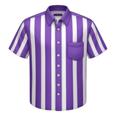 white and dark violet vertically striped shirt sticker