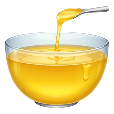 a bowl of yellow liquid, minimal, simple, clear sticker