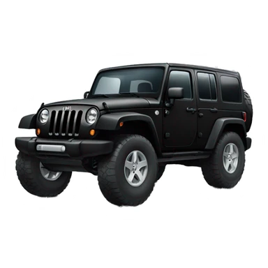 Jeep wrangler black jk with big tyres  sticker