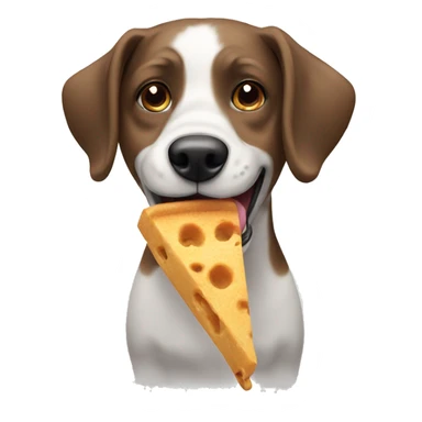 Dog eating food sticker