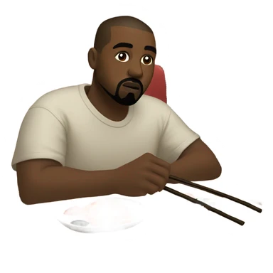 kanye west eating sushi sticker