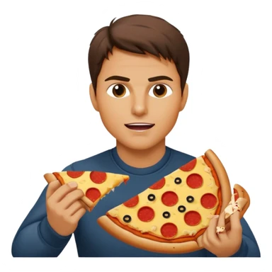 Tom Cruise eating cat pizza sticker